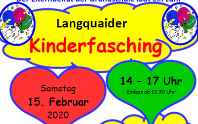 Elternbeirat der Grundschule lädt ein zum Kinderfasching