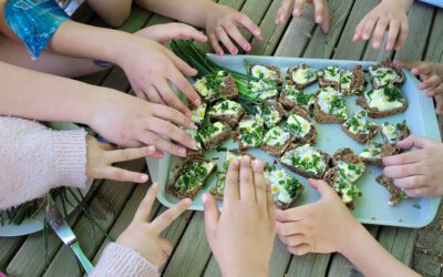 Leckere Frühlings-Brotzeit aus dem Schulgarten (Offene Ganztagesbetreuung)